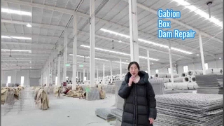 Penggunaan Kotak Gabion Produksi Penghalang Hesco oleh Tentara untuk Restorasi Bendungan Dinding Penahan yang Kuat