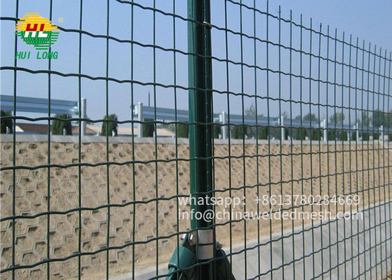 RAL6005 Welded Wire Mesh Rolls Green PVC Coated Holland Wire Fence