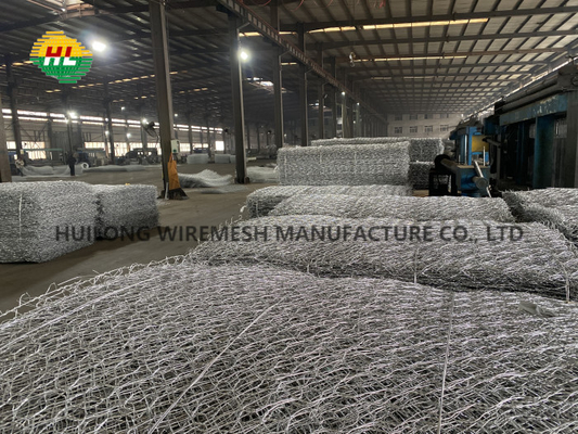 River Channel Construction Gabion Box Wire Mesh 100x120mm Aperture