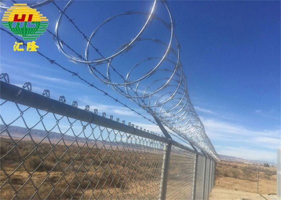 Outdoor Dipotong 2.5mm Razor Concertina Kawat Berduri Baja Galvanis Antiwear