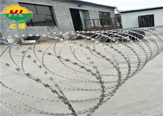 ASTM Standard 2.8mm Hot Dip Galvanized Concertina Razor Wire BTO-16 Diameter 1000mm