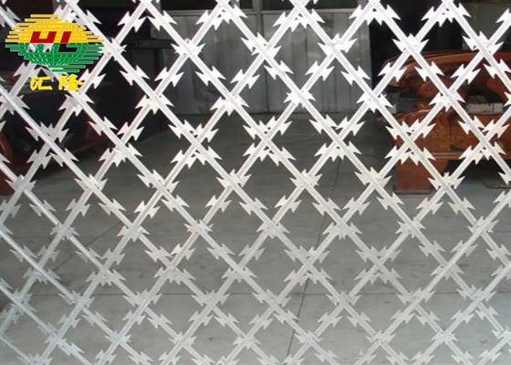 Diamond Mesh Razor Blade Fencing Wire Untuk Taman Pertanian Panjang 10m