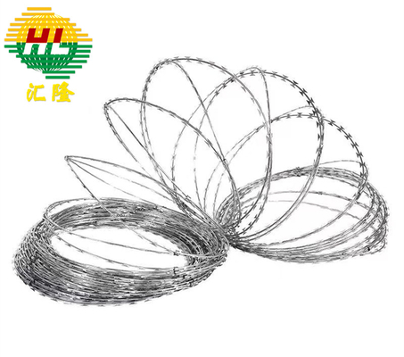 Pertahanan Militer Galvansied BTO-18 Concertina Razor Wire Fence