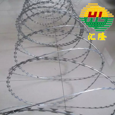 BTO-22 Concertina Razor Wire Coils High Tensile Ss 304 Stainless Steel 316 Hot Dip Galvanized