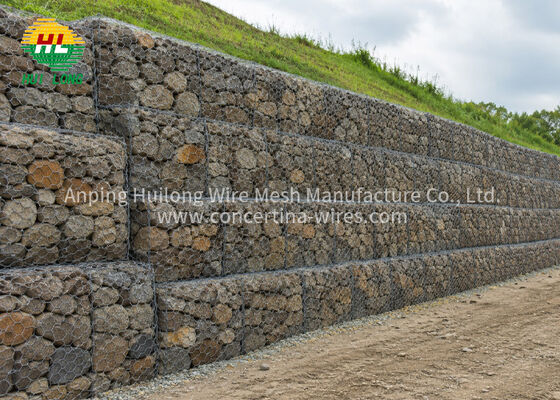 Jaula Gaviones Hexagonal Galvanized 2x1x1m Gran Stock Proyectos Ingenieria Perlindungan Taludes Contencion Envio Inmediato