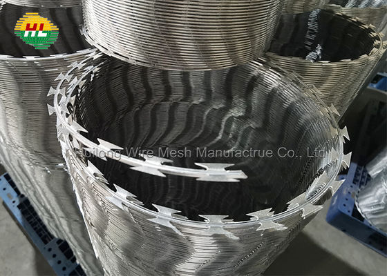 450mm Diameter Concertina Razor Wire Fence Panjang 8-10m