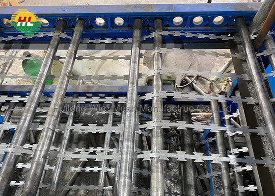 BTO-22 Concertina Razor Wire Dengan Klip, Kawat Berduri Cross Razor Dengan Klip