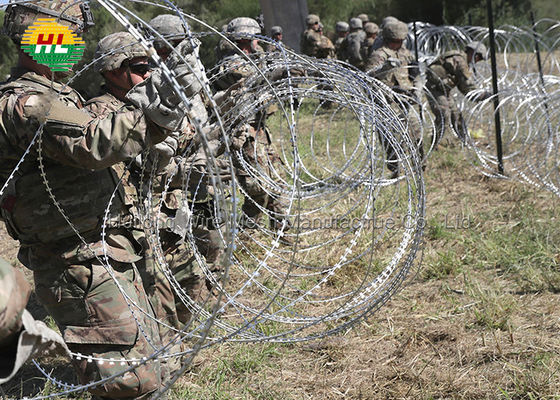 Clipped Concertina Razor Wire Galvanized Steel 300 MM Concertina Anggar