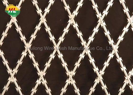 2.8mm Sharp Welded Concertina Razor Wire Fence, Razor Mesh Fence Dengan Struktur Perusahaan