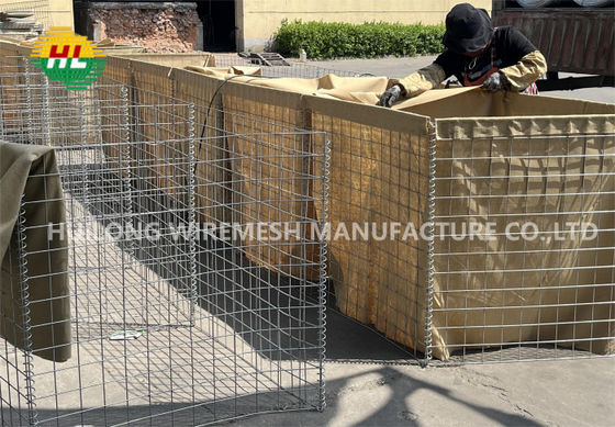 Keamanan Rakitan 6mm Bastion Hesco Defensive Sand Filled Wall